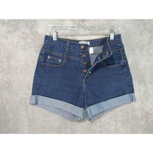 Judy Blue Dark Blue High-Rise Cuffed Denim Shorts